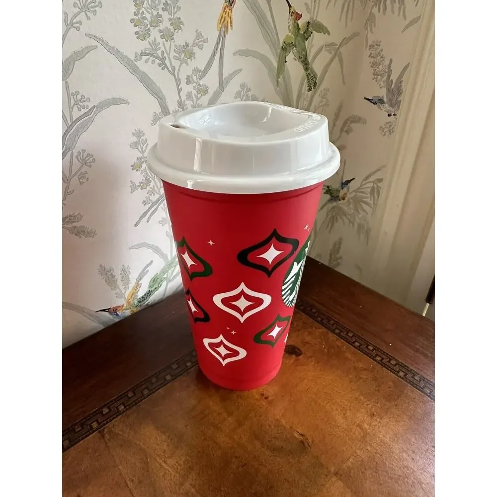 Starbucks Holiday Red Cup 2023 Christmas Collection 16 oz With Lid New Nice
